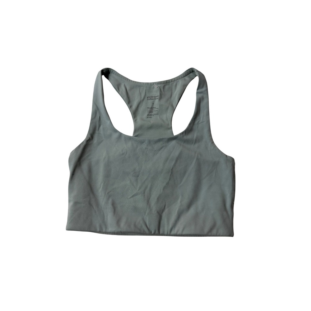 Girlfriend Collective Paloma Racerback Sports Bra Agave Size S